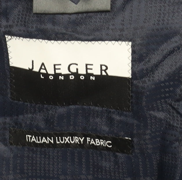 Jaeger Men’s Blue Wool Blazer 38R Two-Button