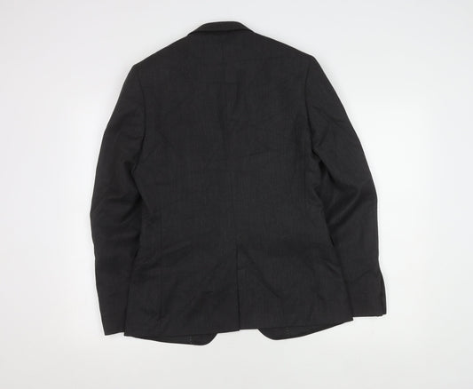 Moss London Men's Black Blazer 36 Regular Fit Jacket