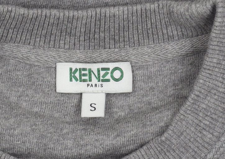 Kenzo Men's Grey Tiger Logo Sweatshirt Size S