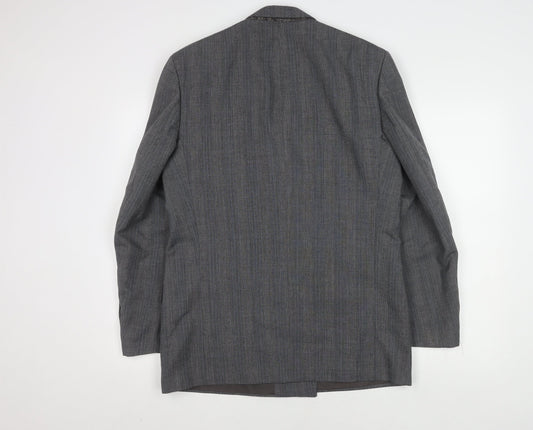 St Michael Grey Double-Breasted Men's Blazer 40R