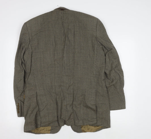 Savoy Taylors Guild Men's Brown Check Blazer, Size 38L