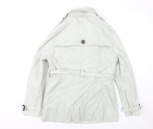 SuperDry Women's Beige Trench Coat XL Belted Buttoned