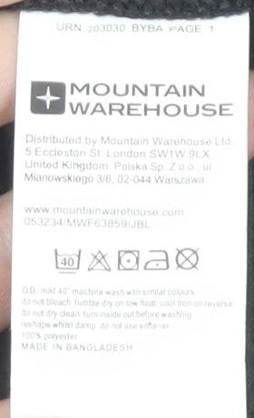 Mountain Warehouse Women's Black Pullover Sweatshirt Size 14