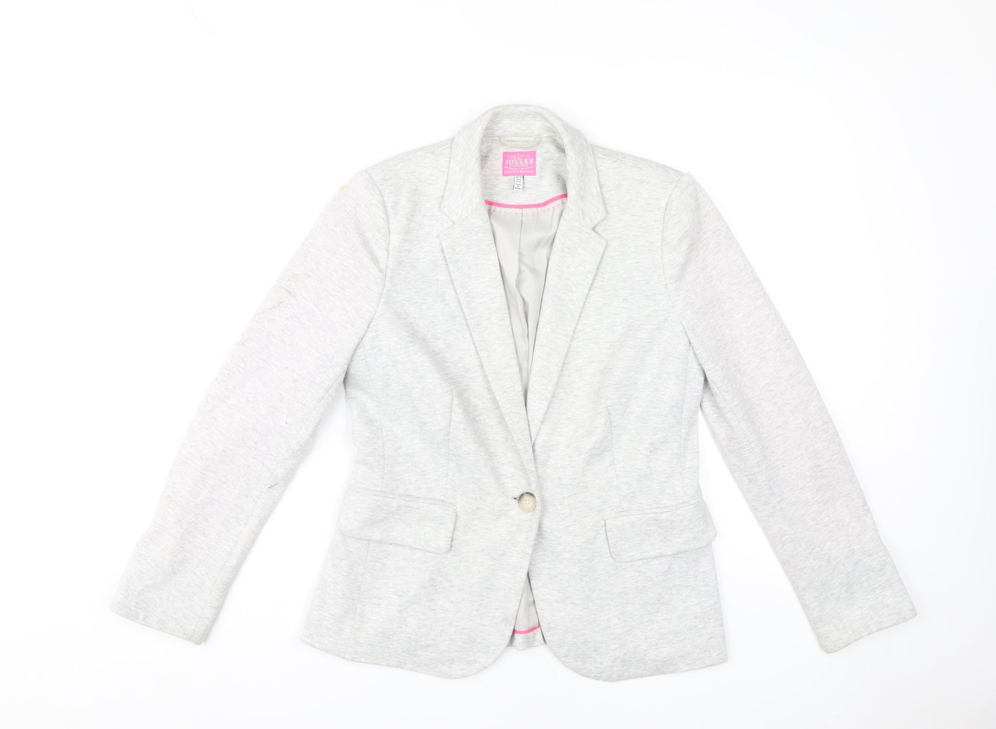Joules Women's Grey Blazer, Size 10, Casual Style