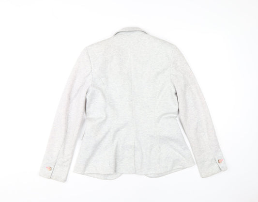 Joules Women's Grey Blazer, Size 10, Casual Style