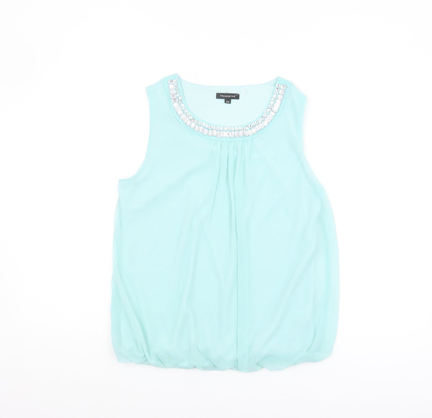 Truworths Women’s Blue Beaded Sleeveless Tank Size 8