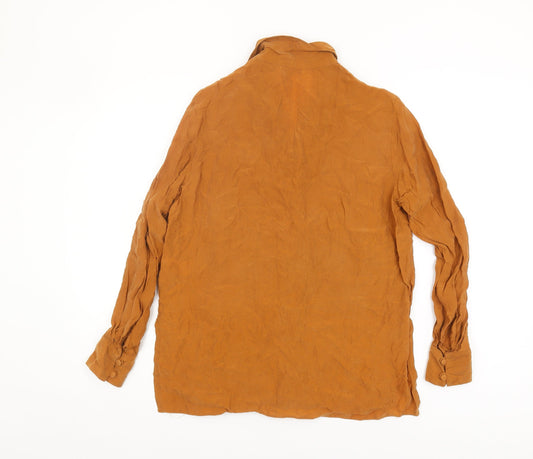 Marks and Spencer Women's Brown Blouse, Size 10, Classic Vintage