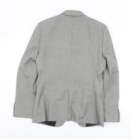 Topman Grey Slim Fit Men's Blazer, 38R, Formal Jacket