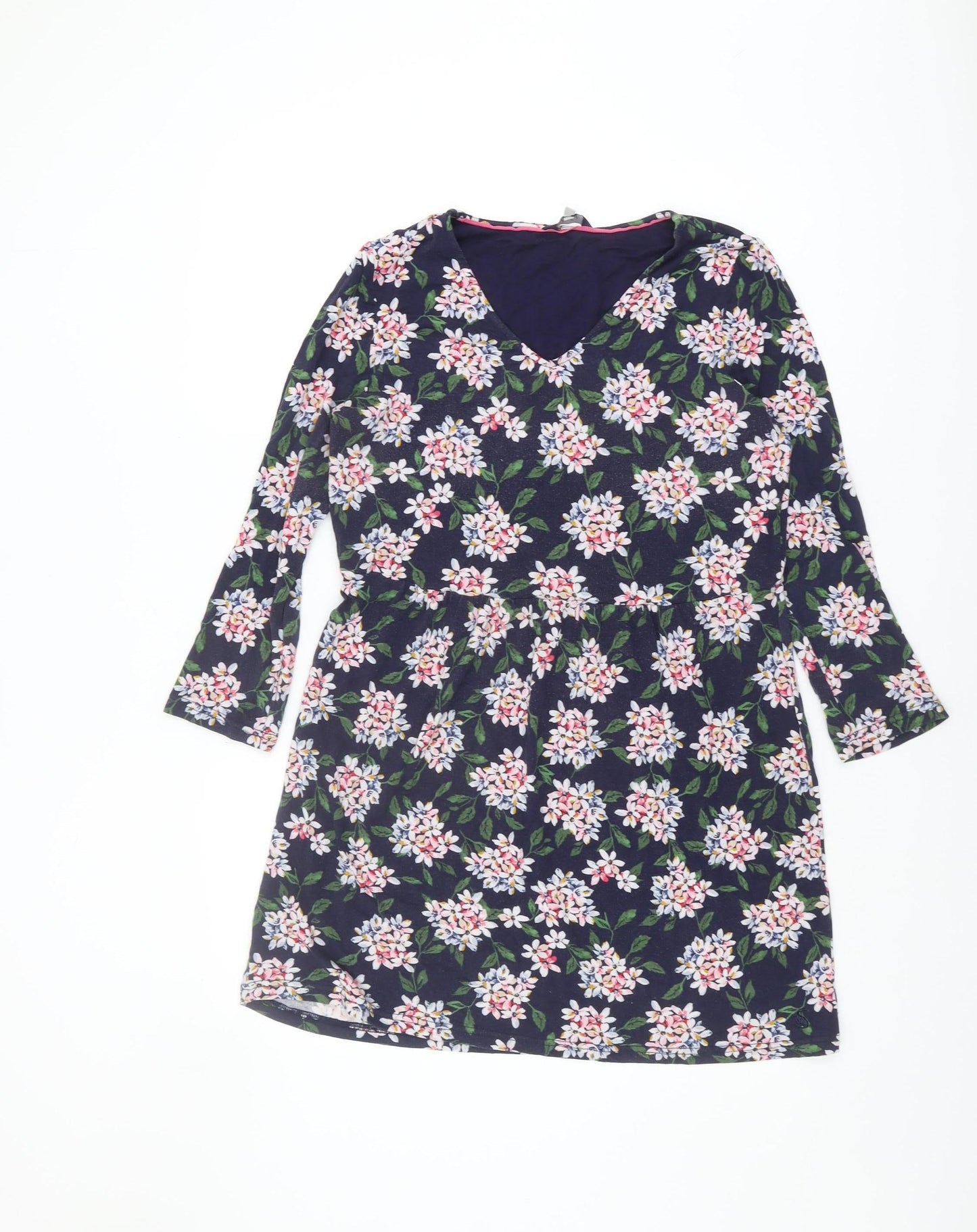 Joules Women's Multicoloured Floral Shift Dress Size 12
