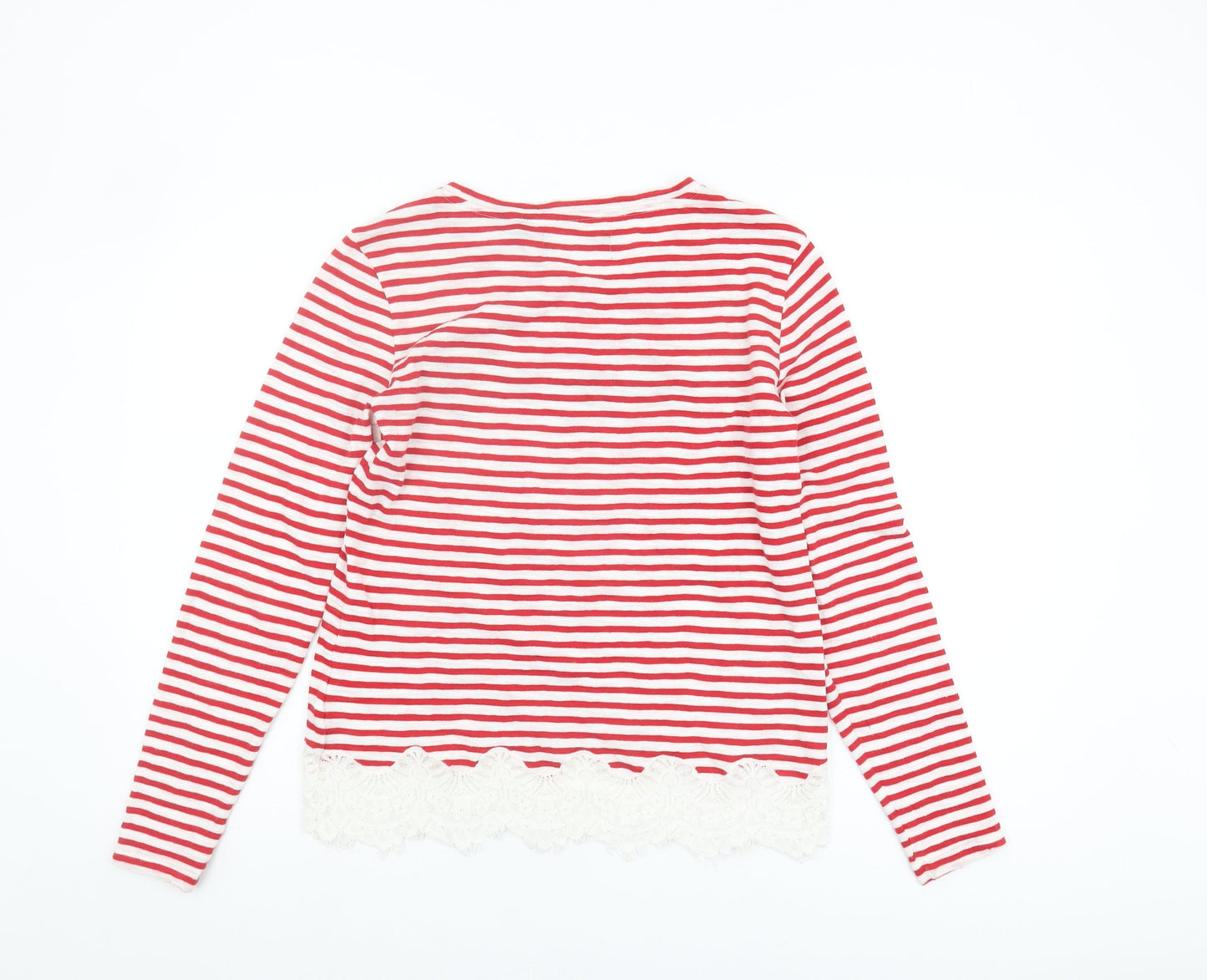 Superdry Women's Red Striped Long Sleeve T-Shirt