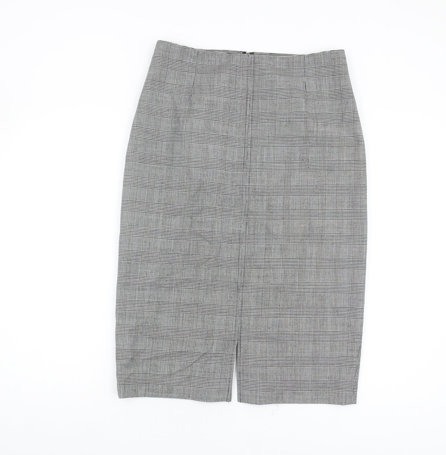 Jaeger Women's Grey Check Pencil Skirt Size 10