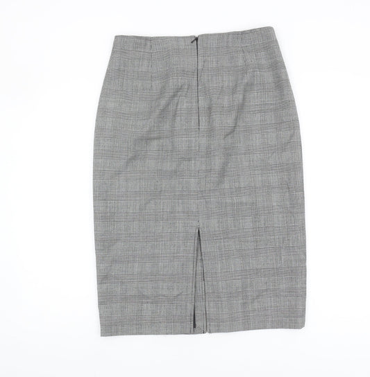 Jaeger Women's Grey Check Pencil Skirt Size 10