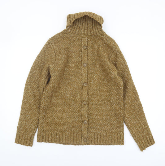 FatFace Women's Brown Roll Neck Cable Knit Jumper Size 8