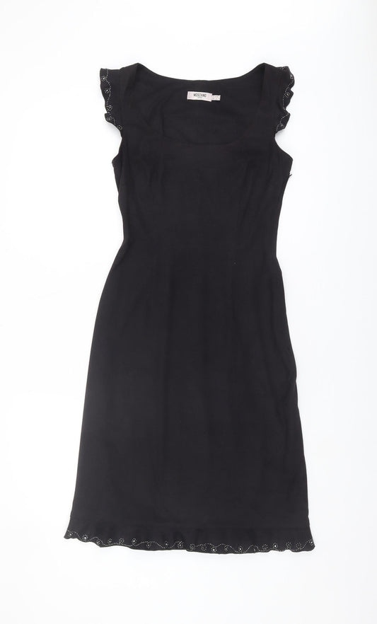 Moschino Jeans Black Women's Dress, Size 14, Polyester