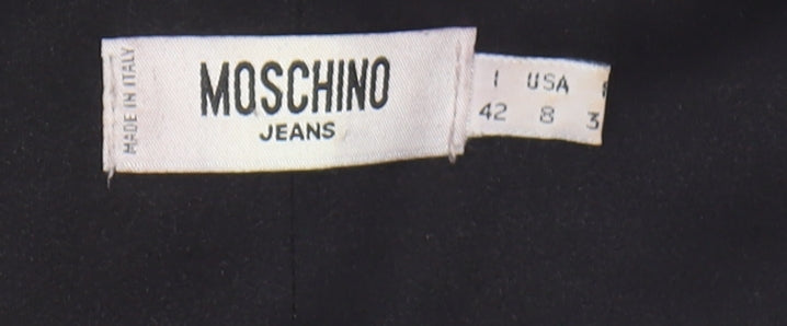 Moschino Jeans Black Women's Dress, Size 14, Polyester