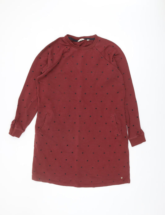 FatFace Red Polka Dot Women's Dress, Size 12