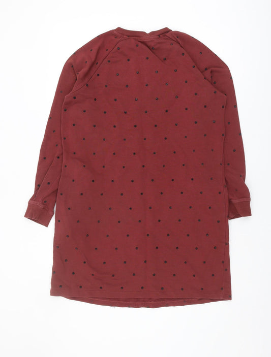 Fat Face Red Polka Dot Women's Dress, Size 12