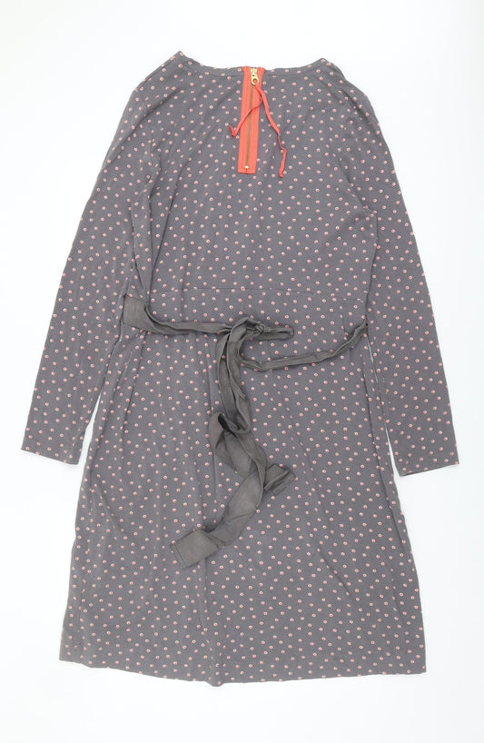 Joules Women's Grey Polka Dot Shift Dress Size 16