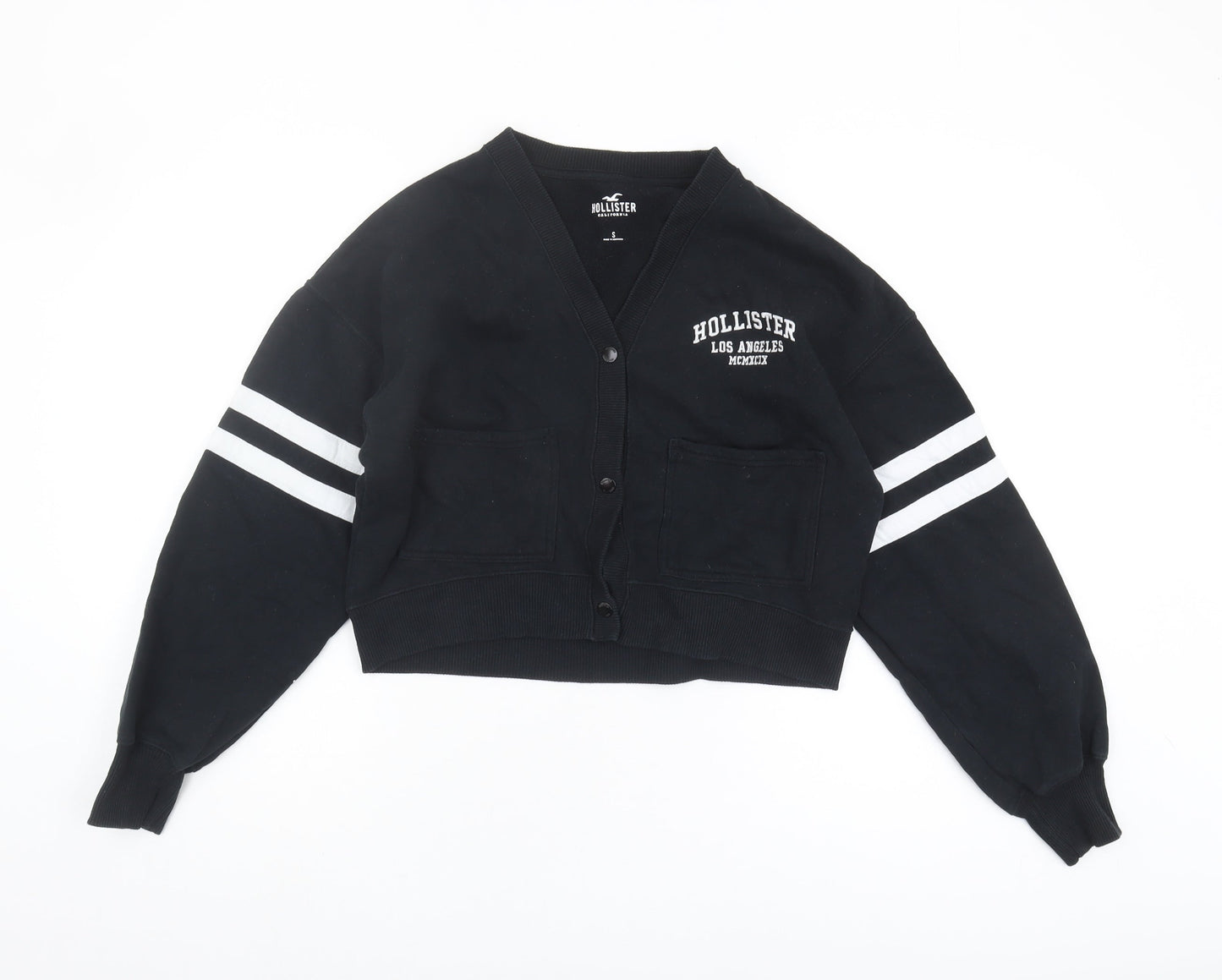 Hollister Women's Black Varsity Jacket Size S