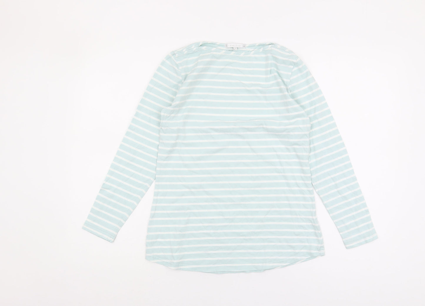 Lakeland Women's Blue Striped Basic T-Shirt, Size S