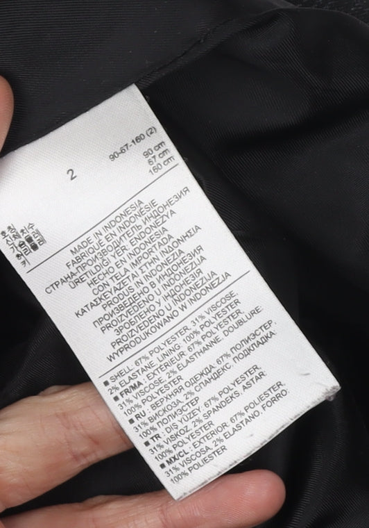 Gap Women Black Blazer Jacket, Size 2, Lined, Workwear