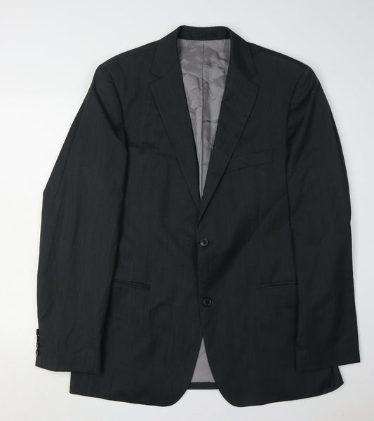 BOSS Men's Black Long Blazer Size 42L Formal Style