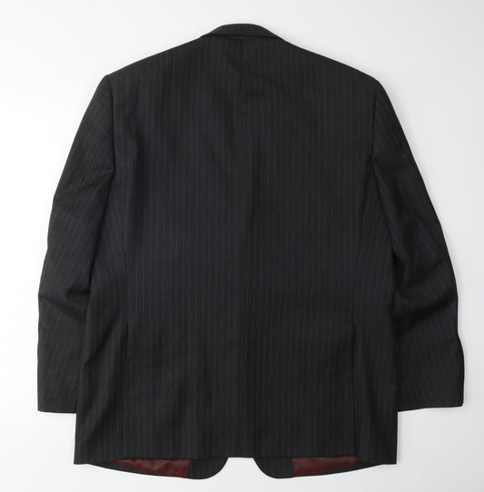 Charlton Gray Men's Black Striped Blazer Size 44S