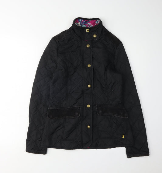 Womens UK Size 8 Regular Joules Black Polyamide Jacket