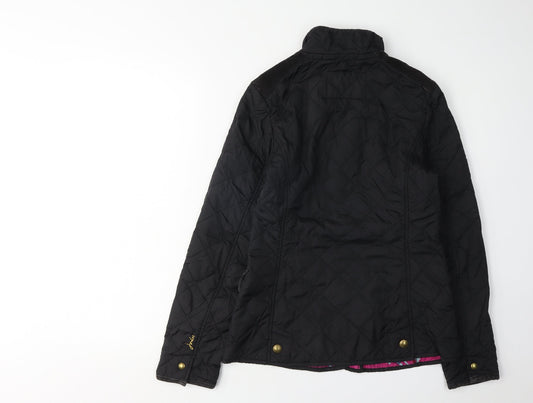 Joules Women's Black Quilted Jacket, Size 8