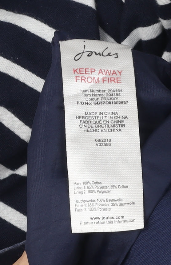 Joules Women's Blue Hooded Rain Coat Size 10