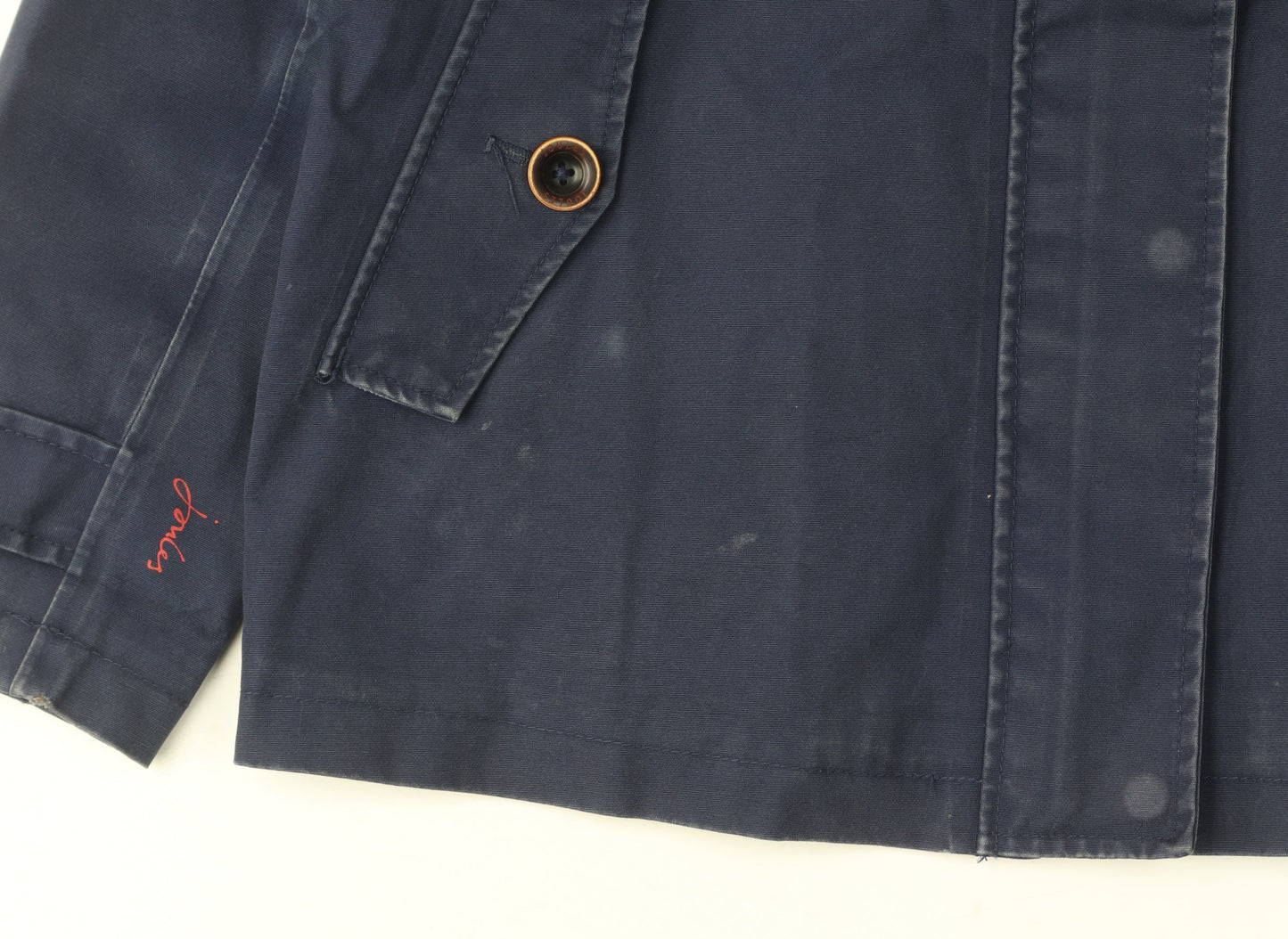 Joules Women's Blue Hooded Rain Coat Size 10