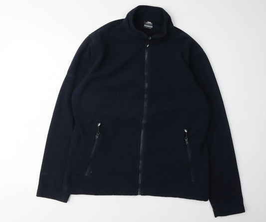 Trespass Men's Blue Fleece Jacket M Stand-Up Collar