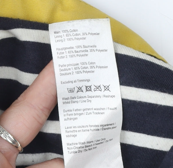 Joules Women's Yellow Rain Coat UK 8 Hooded Nautical