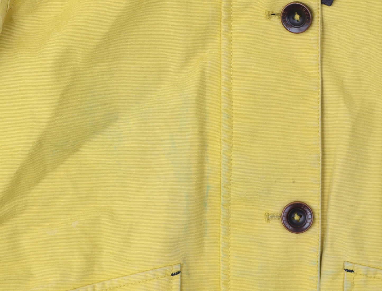 Joules Women's Yellow Rain Coat UK 8 Hooded Nautical