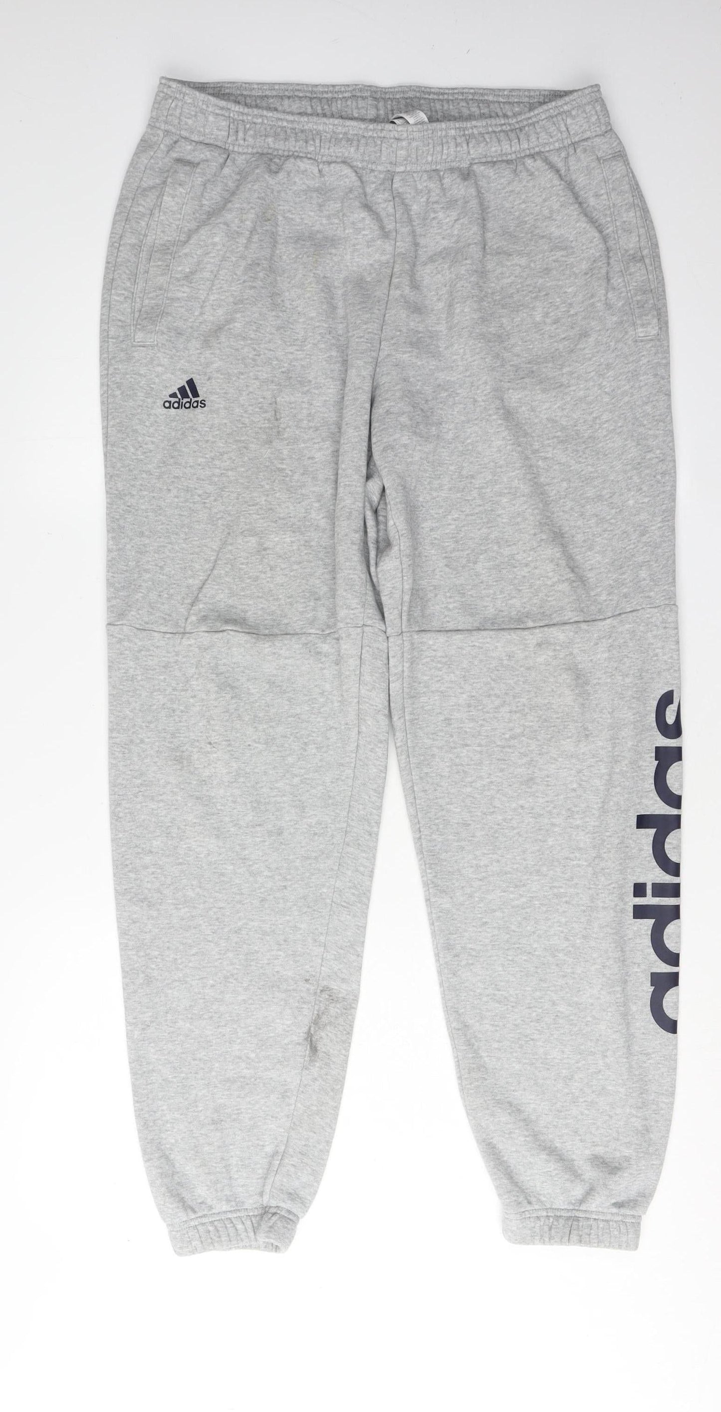 Adidas Men's Grey Sweatpants L - Casual Comfort Trousers