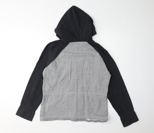 Head Unisex Hoodie Grey Black Full Zip Logo Sports