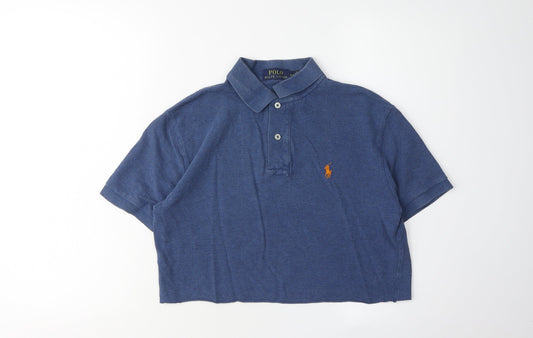 Ralph Lauren Women's Blue Polo Shirt, Size S