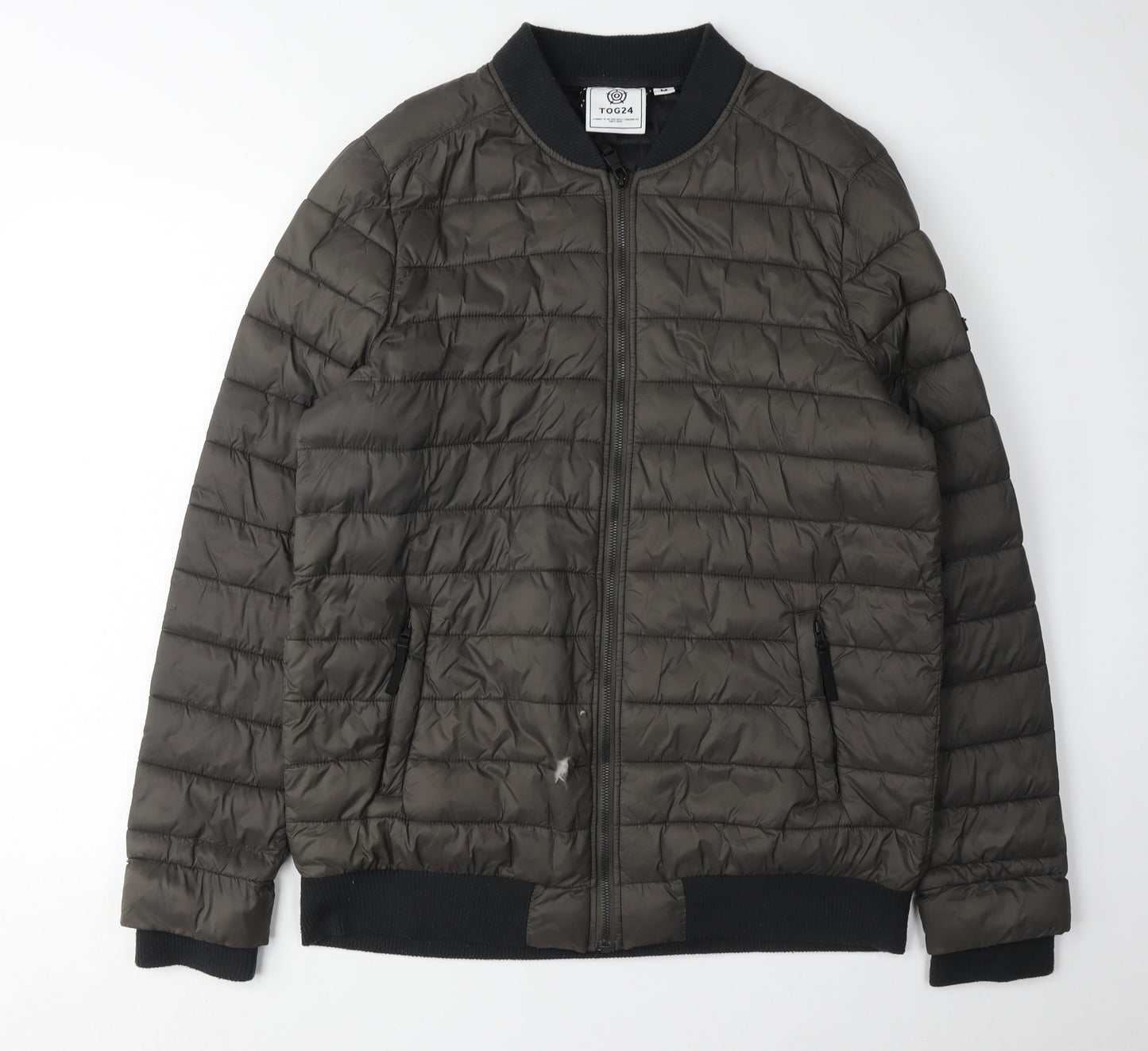 TOG24 Men's Black Puffer Jacket, Size M, Casual