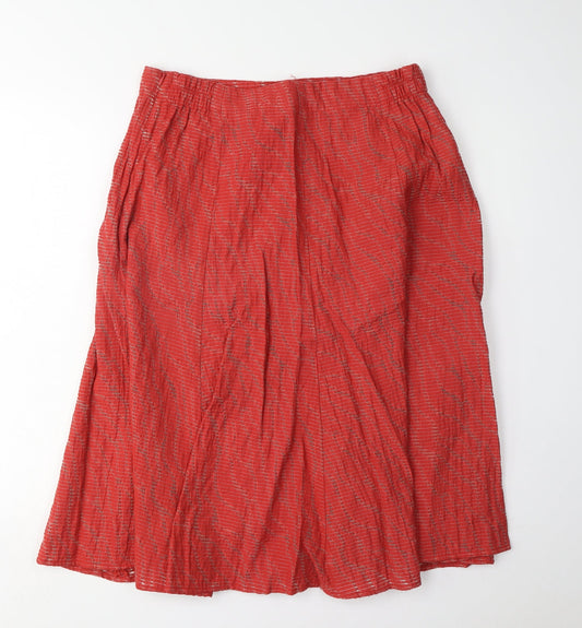 Eastex Women's Red Pleated Skirt Size 14