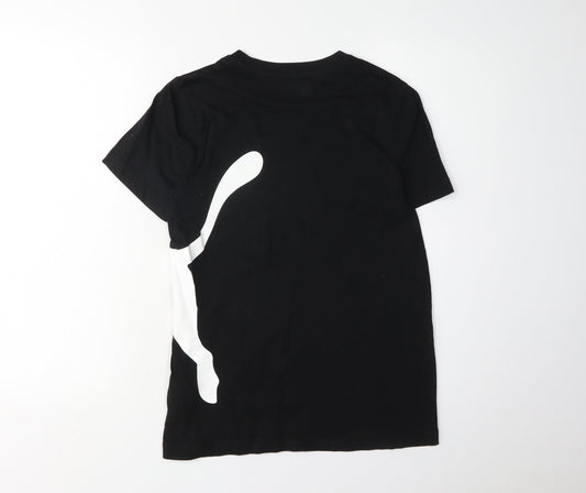 Puma Boys Black Graphic T-Shirt 13-14 Years