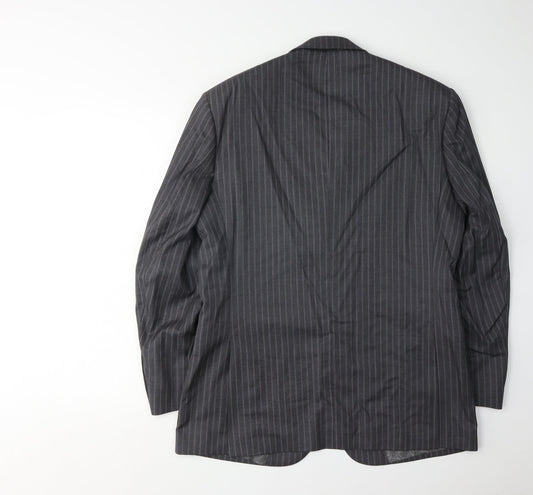 Pierre Cardin Men's Grey Striped Blazer Size 40S