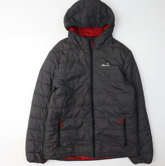 Peter Storm Men's Black Puffer Jacket M, Hooded & Padded