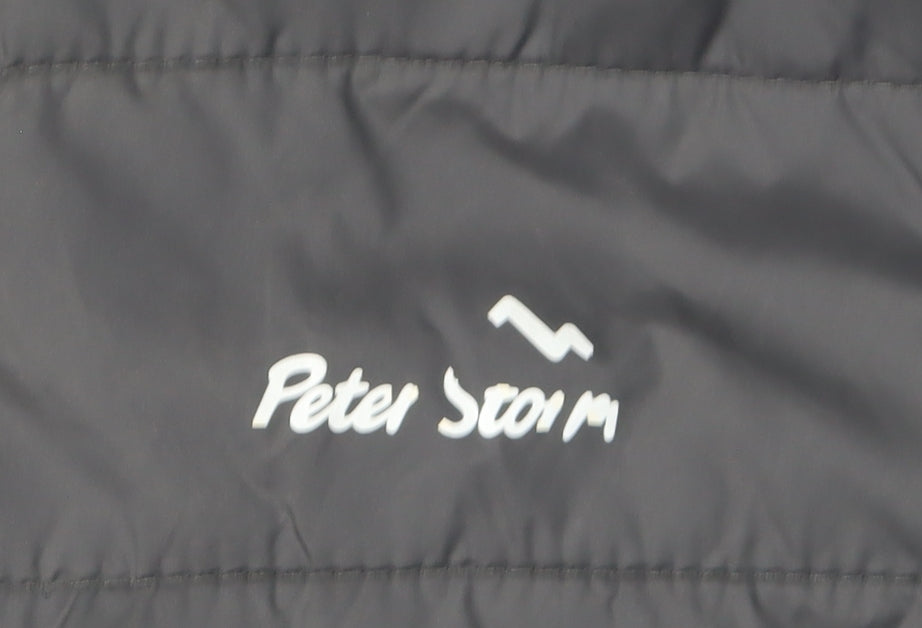 Peter Storm Men's Black Puffer Jacket M, Hooded & Padded