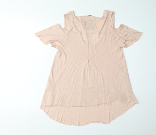 Superdry Women's Pink Cold Shoulder Top XS