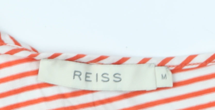 Reiss Women’s Red Striped Cotton Halter Tank Top M