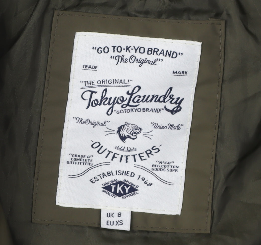 Tokyo Laundry Women's Green Puffer Jacket Size 8