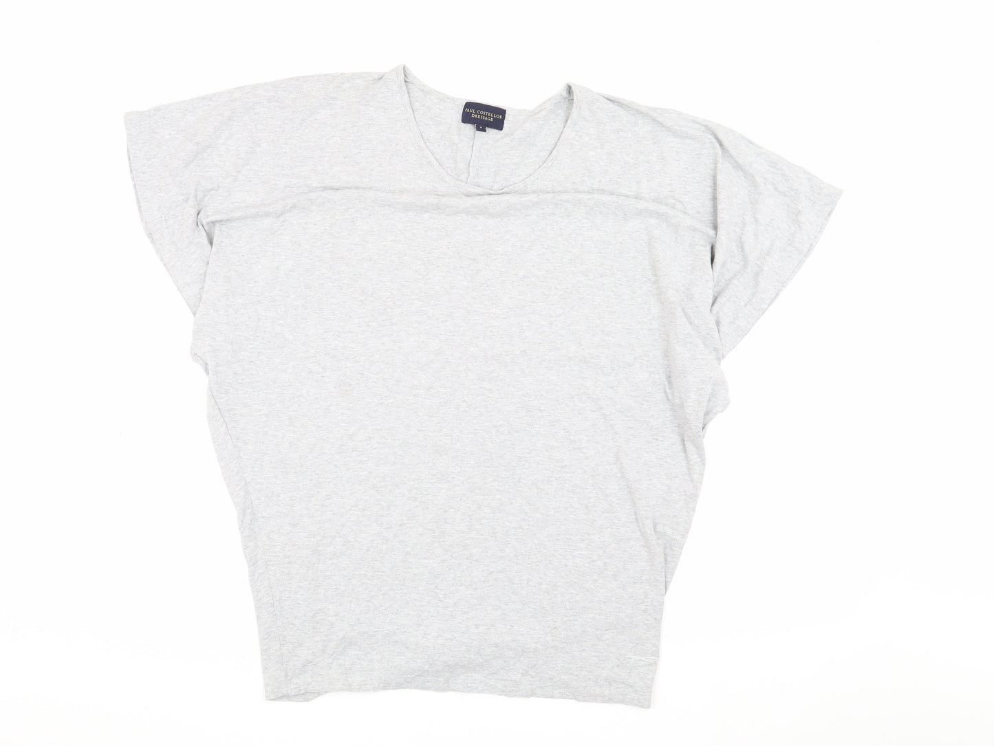 Paul Costelloe Dressage Women's Grey V-Neck Top - Size 12