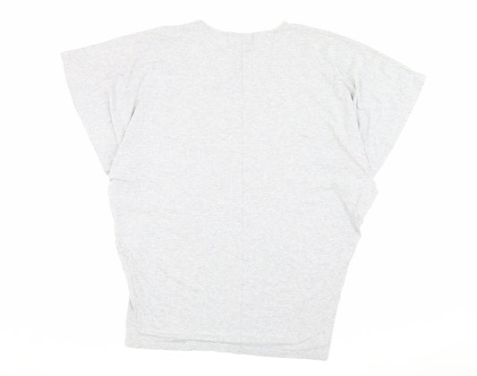 Womens UK Size 12 Paul Costelloe Dressage Grey Viscose Blend T-Shirt