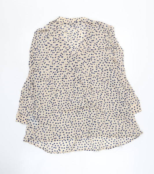 Boden Women's Beige Polka Dot Blouse Size 14