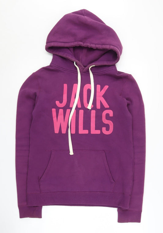 Jack Wills Women's Purple Pullover Hoodie Size 12